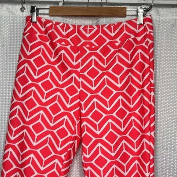 Jude Connolly Lucia Sail Pants Geo Stretch Coral Size Small Cropped Retro - Picture 3 of 7